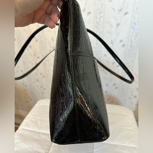 Karl Lagerfeld Glossy Black Tote with Charm - Picture 6 of 16